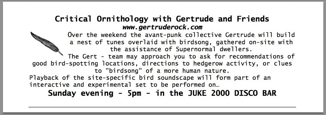 critical ornithology